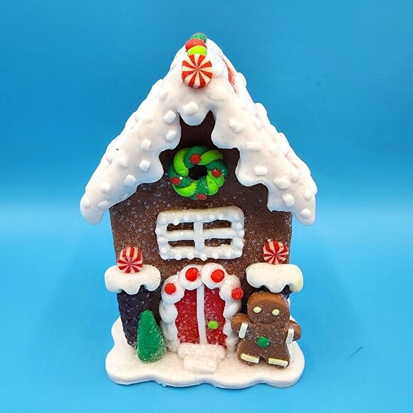 Gingerbread House Gingerbread Man Peppmermit Faux Cookie Frosted Glitter v2 - Picture 2 of 8